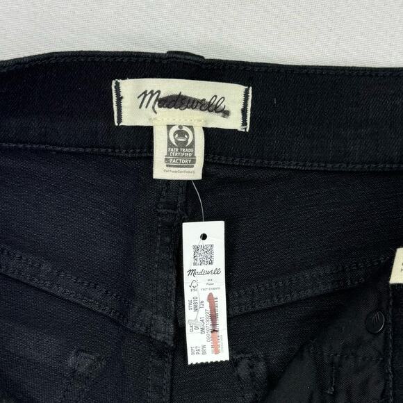 Madewell Women's Mid Rise Flare Kickout Crop Jean Size 26 Tall Black - Picture 5 of 16